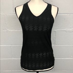 Athleta Mesh Black Tank